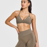 EasyLift™ Ultra Minimal V Neck Bralette | Moss Brown