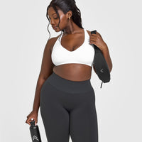 Effortless Seamless Racer Back Sports Bra | White
